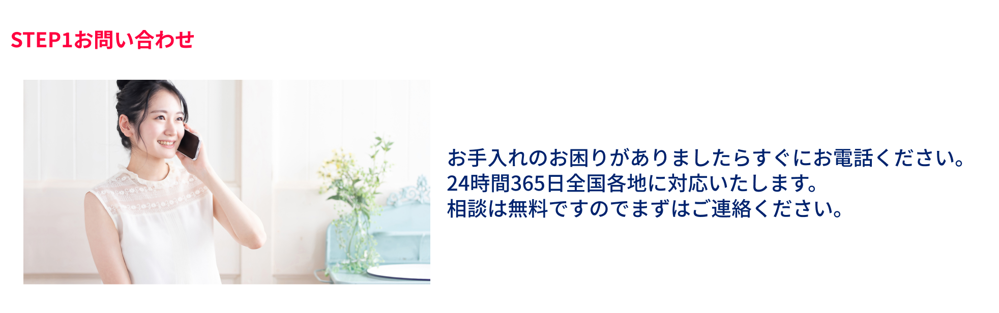 STEP1お問い合わせ